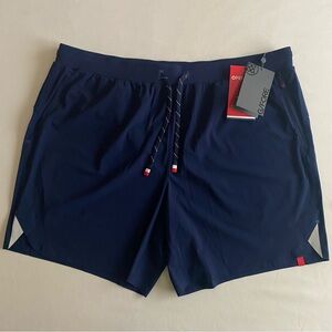 G/FORE Men's Athletic Shorts in Navy with Red Accents